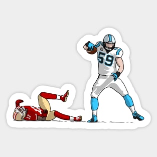 kuechly routed Sticker